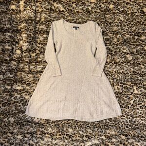 American Eagle Outfitters Cream Knit Casual Dress